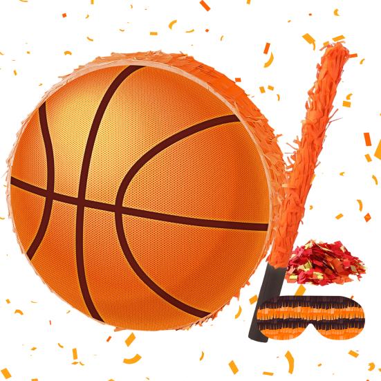 Pignatta da Basket con Maschera Pipistrello e Coriandoli Forniture per Feste a Tema Basket per Bambini Adulti Bomboniere per Feste di Compleanno Sportive