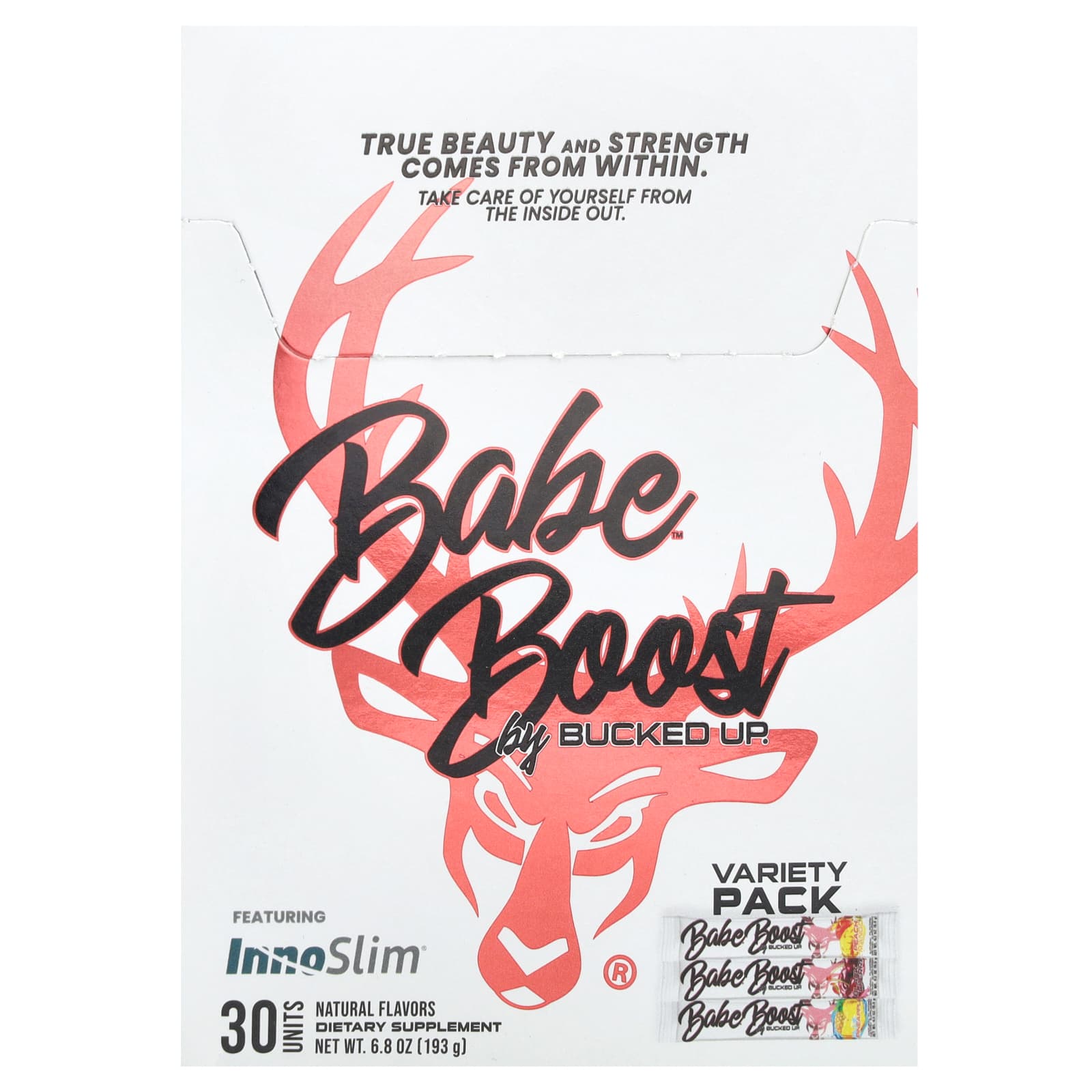 

Bucked Up, Babe Boost, Variety Pack, 30 packs, 0.2 oz each