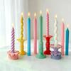 Long Spiral Silicone Candle Mold DIY Twisted Long Rod Wax Stick Craft Molds Home Decor Tool Geometry Candles Making Supplies