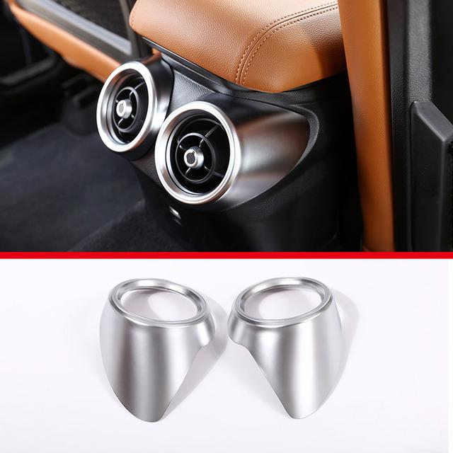 Fibră de carbon ABS pentru Alfa Romeo Giulia 2017-Rândul din spate al mașinii Capac prize aer condiționat Trim Accesorii interioare auto
