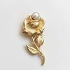 Light Luxury Retro Gold And Silver Rose Pearl Chest Men And Women Niche High-End Corsage Suit Pin Accessories