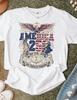 USA 250th Anniversary 2D T-shirt Vintage American Independence Day Unisex