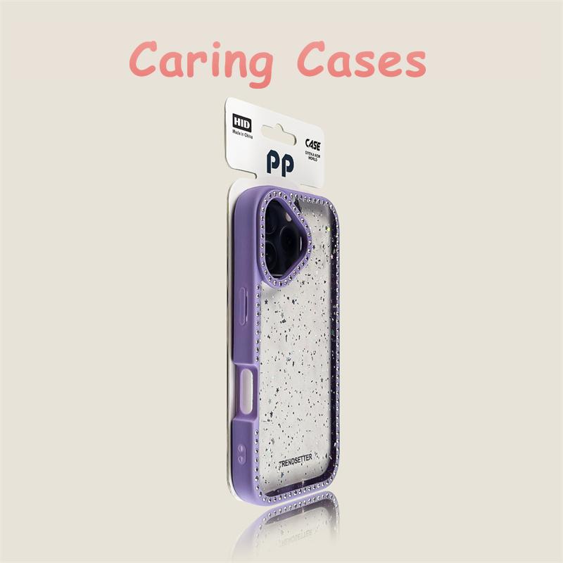 

For iPhone 17 Pro Max Case Black Frame Glitter Epoxy Acrylic Shockproof Protective Design Compatible with iPhone 16 15 14 13 iPhone 14