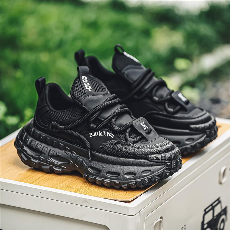 

Мужская обувь Летняя дышащая спортивная и досуговая модная обувь Универсальная толстая подошва Увеличивающая износостойкая спортивная обувь 44