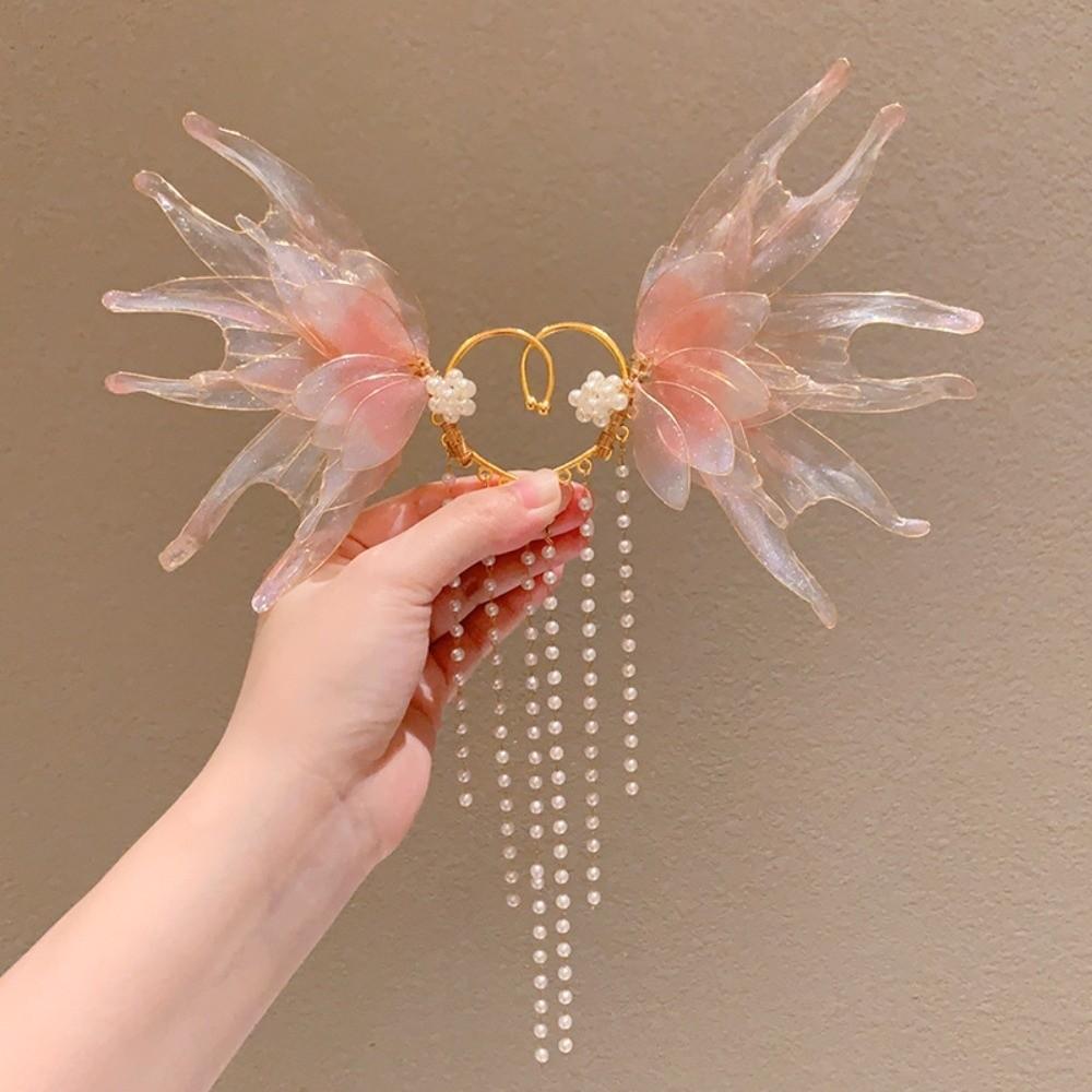 

Цветочные ушные плавники Каффы для ушей Шикарные жемчужные серьги-кисточки Клипсы для ушей Милые каффы для ушей принцессы-русалки Вечеринка розовый