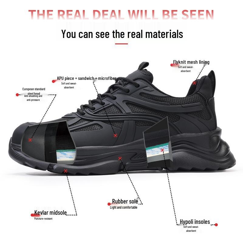 Men's Winter Steel Toe Safety Work Shoes: Anti-Smash, Anti-Puncture, Comfortable