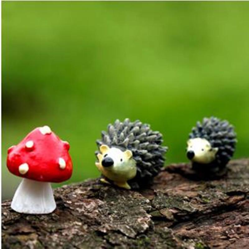 

1 шт. Садовый мох из смолы, искусственный мини-ёжик, миниатюрное украшение S