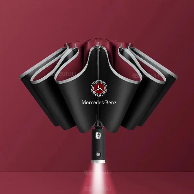 

Car Sticker Car Automatic Folding Windproof Sunshade Umbrella For Mercedes Benz A B C E S V Class GLB GLC GLE Sprinter Pilot SLK красный