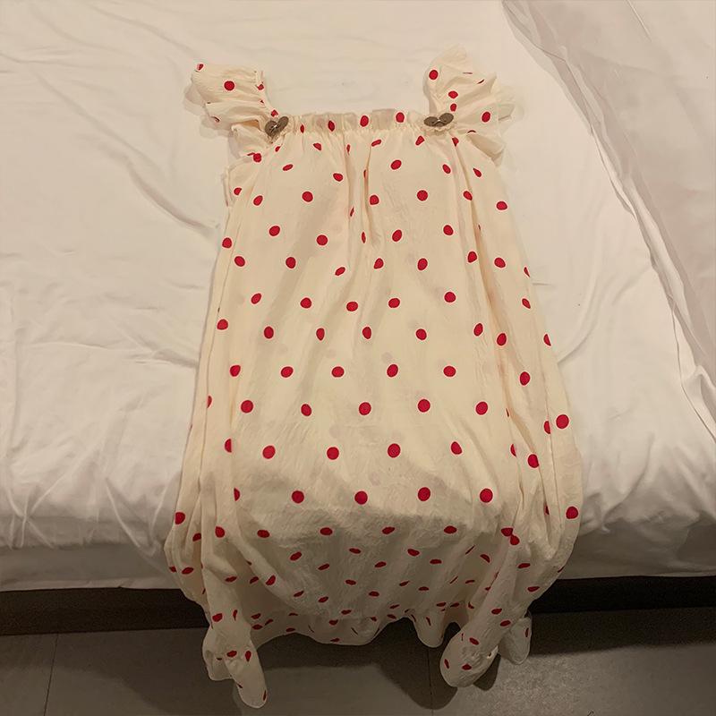 Women's Cloud Cotton Camisole Nightgown with Built-in Bra, Princess Style, Long Lapel Design for Summer 2026.