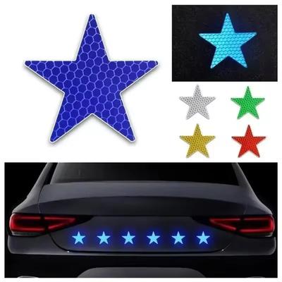 10pcs High Intensity Grade Reflective Safety Warning Tapes Stickers Self-Adhesive For Car Truck Motorcycle Bike Camper Helmet