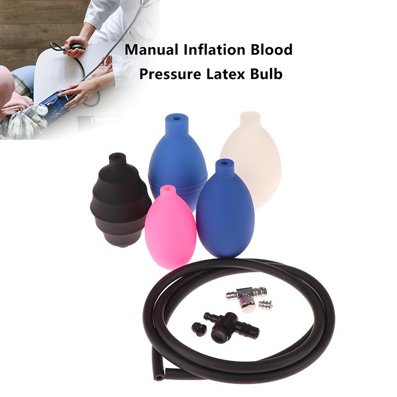 Pvc Inflator Bulb Air Pump For Sphygmomanometer Blood Pressure Monitor Handheld Health Care Accessory Ball Plastic/Metal Valves