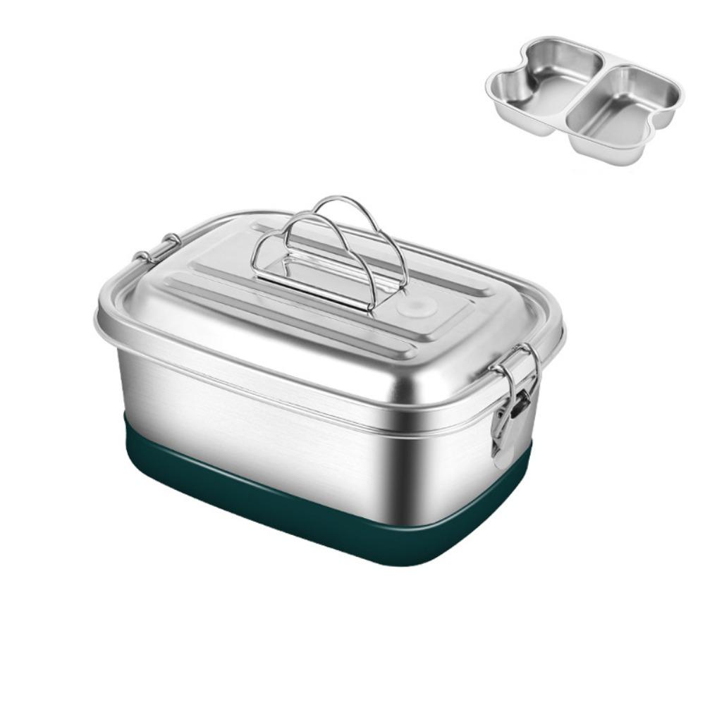 Tragbare Edelstahl-Lunchbox Versiegelte Frischhaltebox Küchengeschirr Lebensmittelbehälter Arbeit Schule