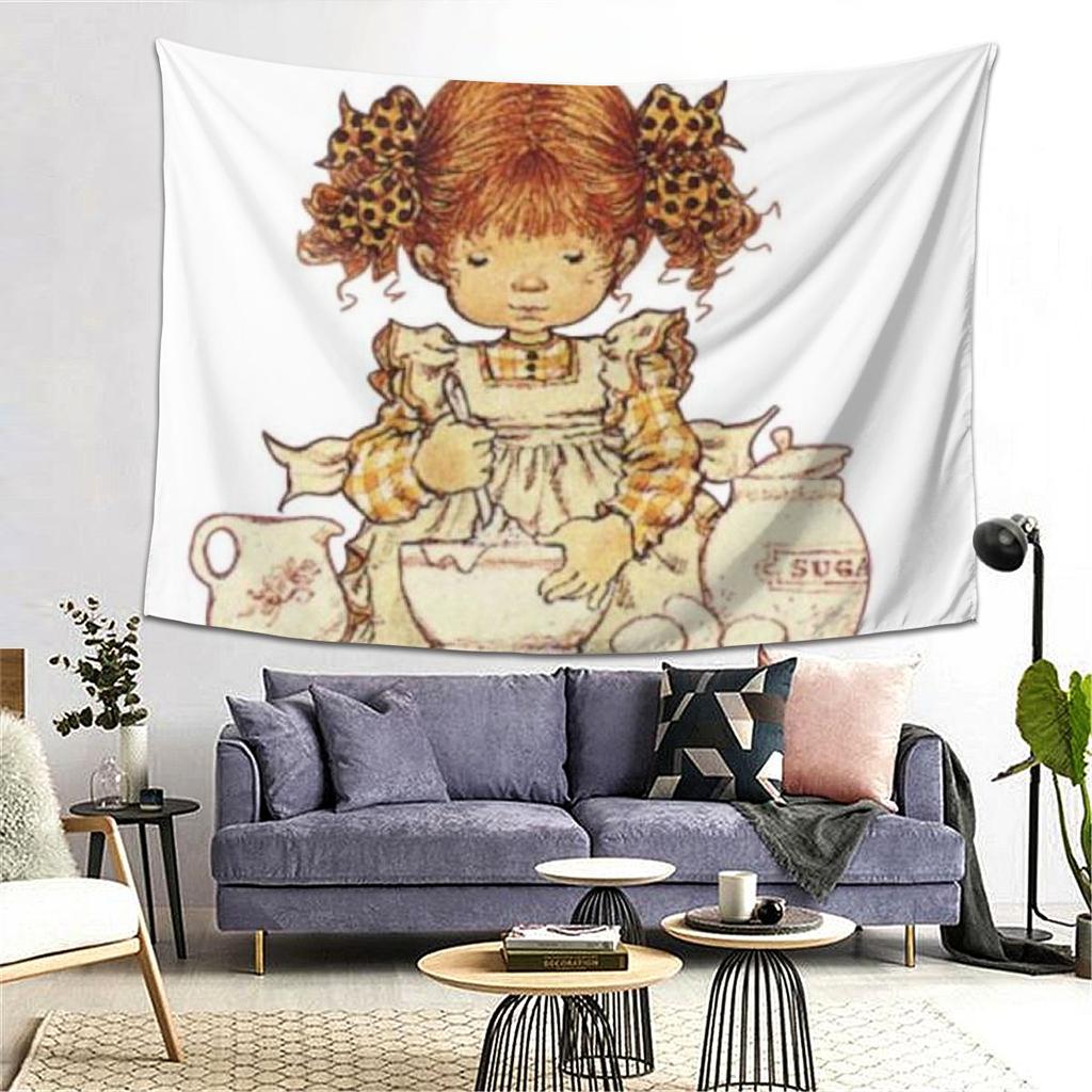 Sarah Kay Swing Girl Tapestry Decoration Art Aesthetic Tapestries for Living Room Bedroom Home Wall Cloth Wall Hanging