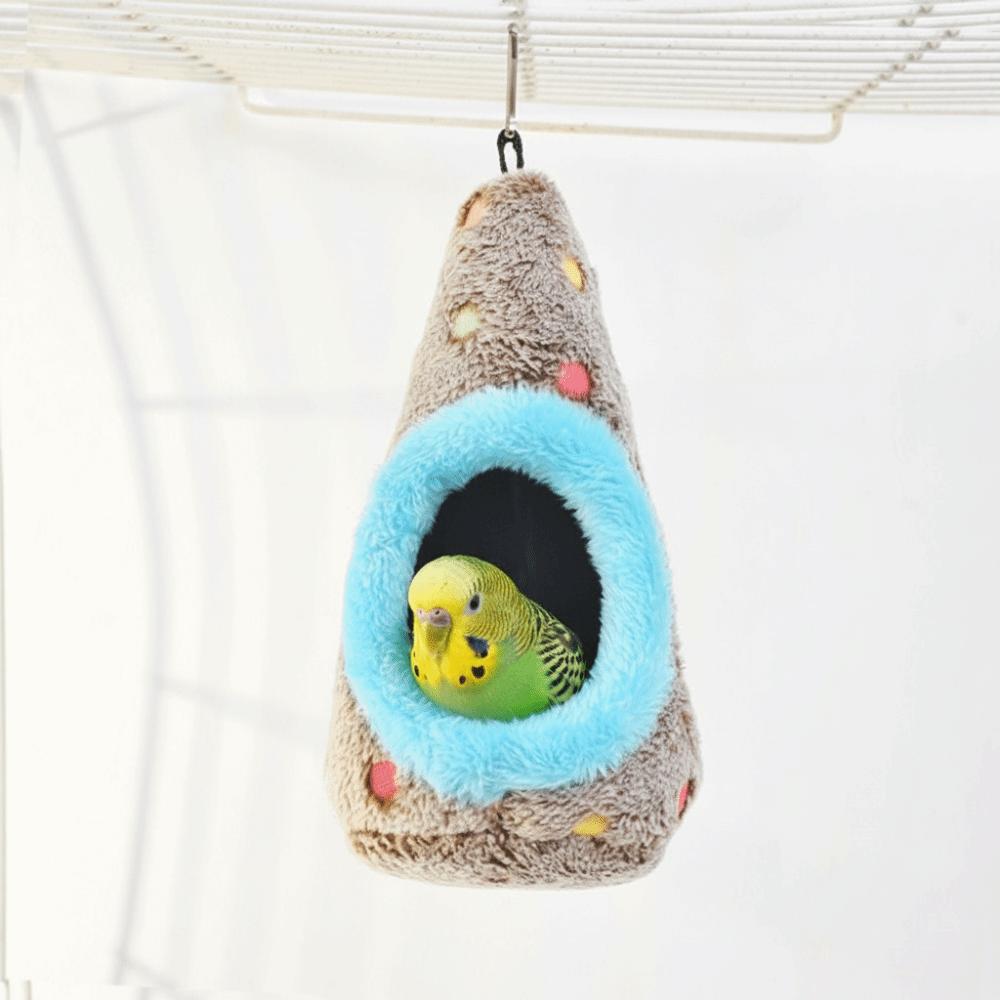 Pet Accessories Warm Egg-Shaped Bird Nest Thickened Fleece Hanging Bird Nest Cozy Breathable Plush Birds House Autumn Winter