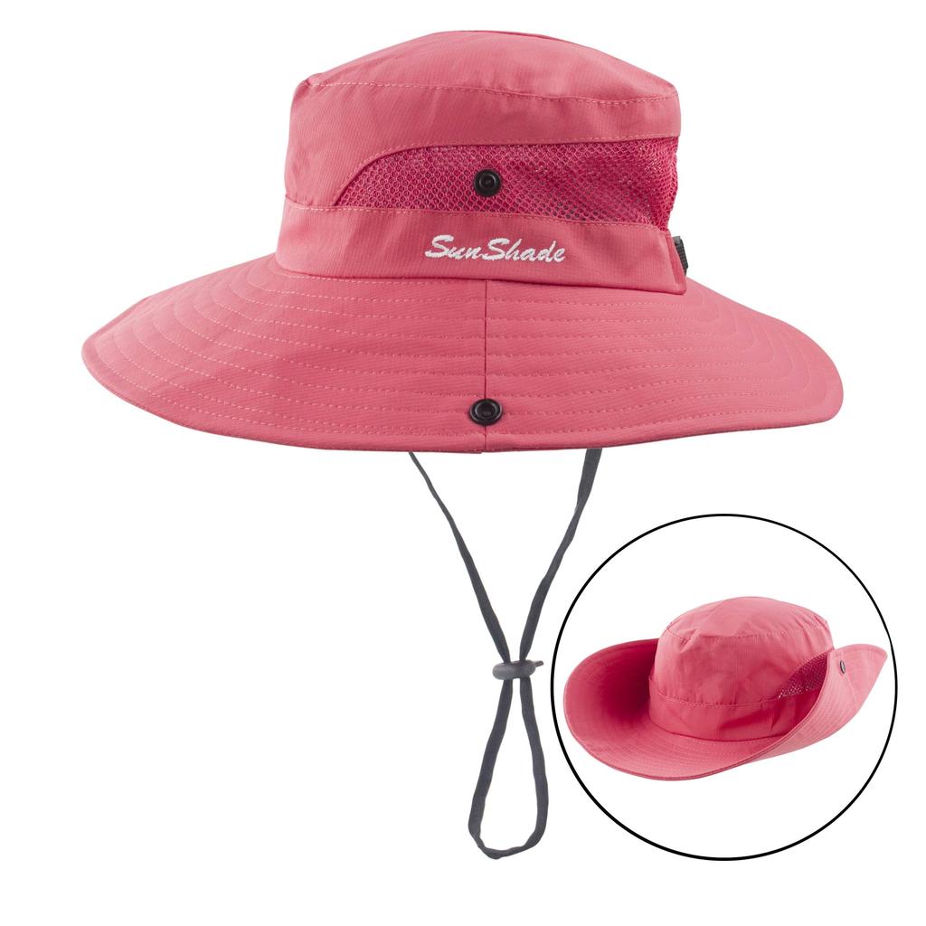 Muryobao Ponytail Sun UV Foldable Mesh Wide Brim Beach Fishing One Size Women's Hat, Protection, Hat,