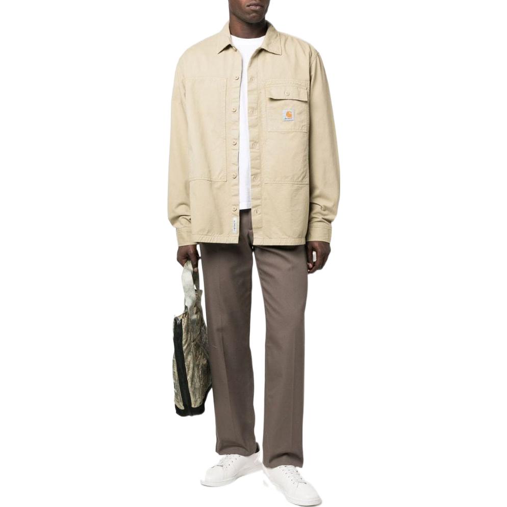 Carhartt WIP Solid Color Logo Button Long Sleeve Jacket Men jackets I030765GARMENT