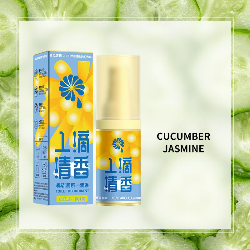 

18ml/Bottle Bathroom Deodorant Drop Fragrance Scent Cucumber Jasmine Green Grape Long Lasting Air Freshener Toilet Deodorant Jasmine