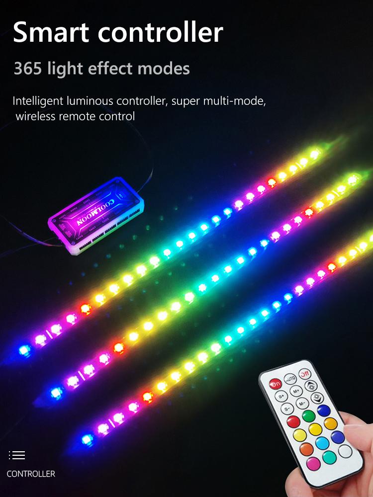 Computer 5V ARGB Chassis Light Strip SATA 3PIN Desktop Computer RGB Lamp Strip Mainboard Lighting Decor