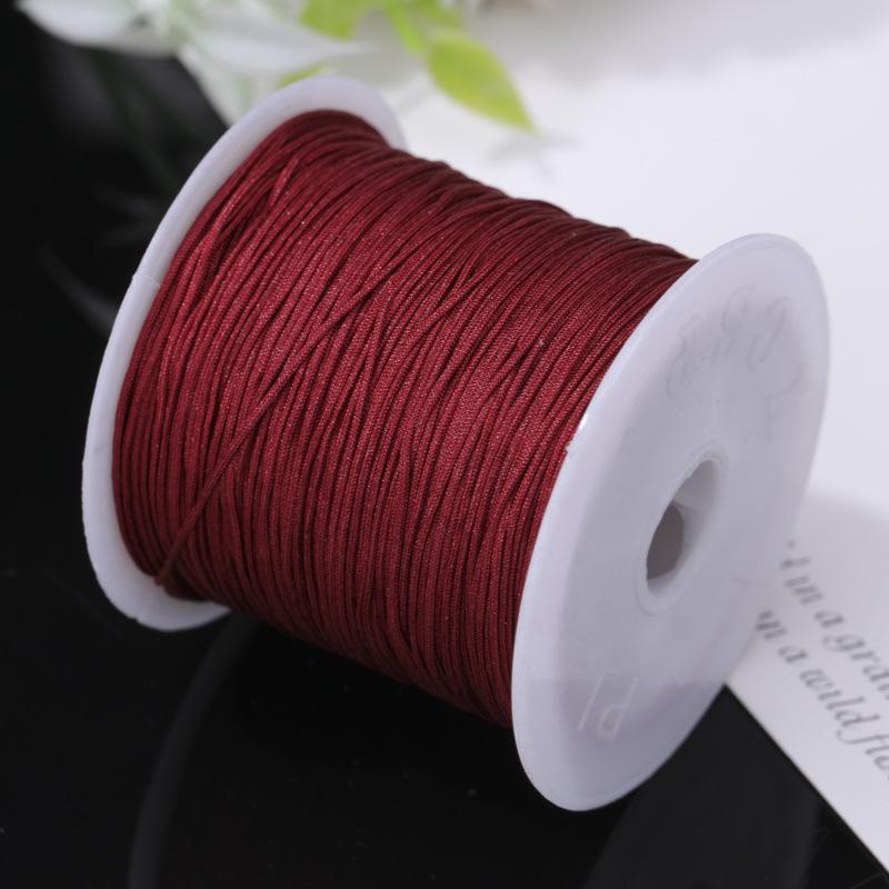 Boting Nr.. 73 Rot 0,6 mm Nicht-elastische Kordel für DIY Halsketten- und Armbandherstellung.