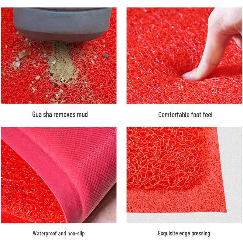 Bingyu Thickened Anti-Slip PVC Silk Loop Entrance Mat