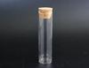 Glass Square Cylindrical Long Pot S with Cork Cork Stopper Glass Bottle 6 Pieces