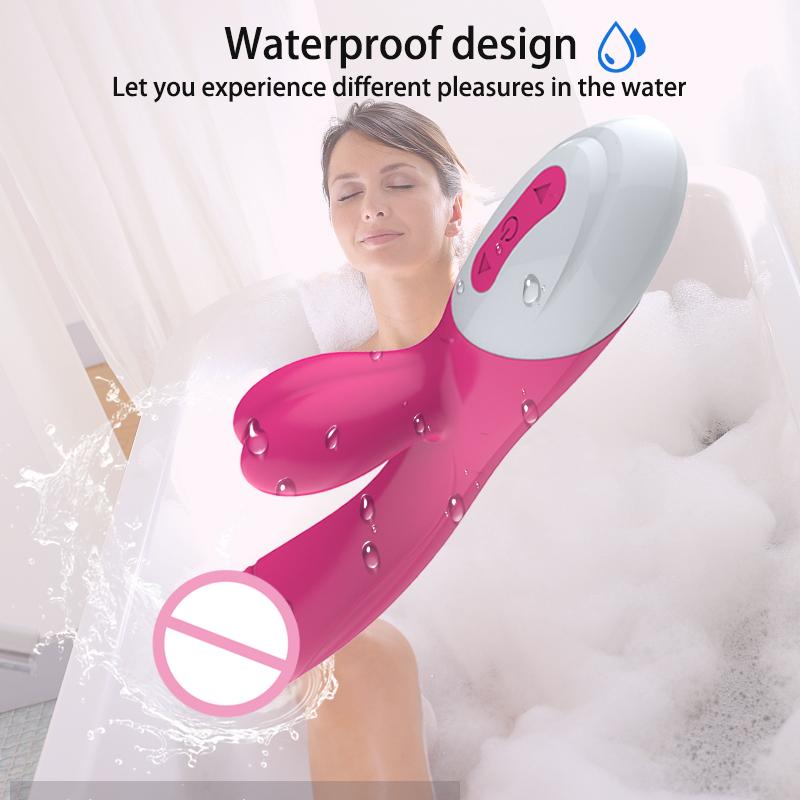 Dildo Rabbit Thrusting G Spot Vagina Vibrator Clitoris Stimulator For Women Masturbation Dual Vibration Sex Toys For Adults 18