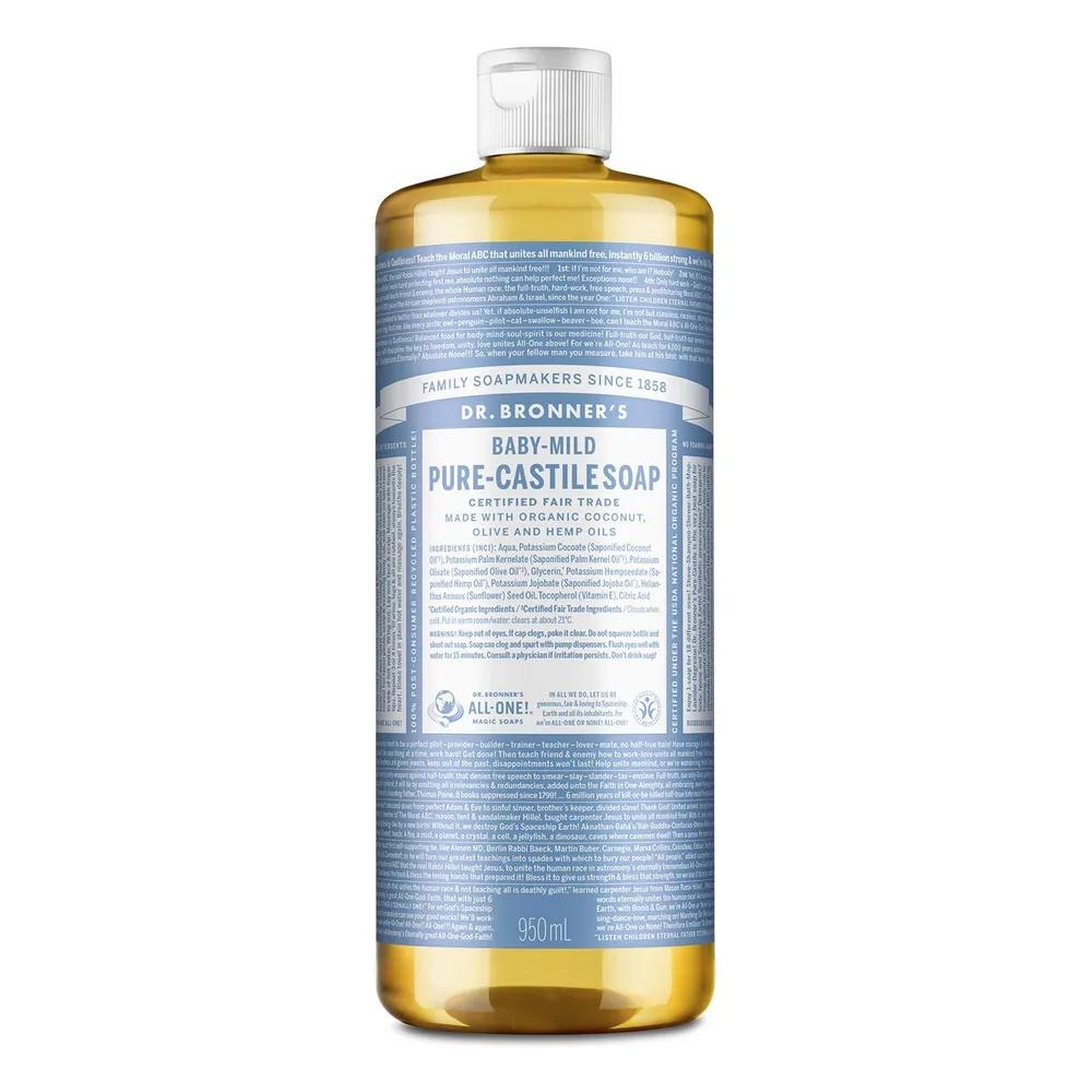 Dr. Bronner s Baby Mild Pure Castile Soap Large Size All-in-One Body Wash 950ml