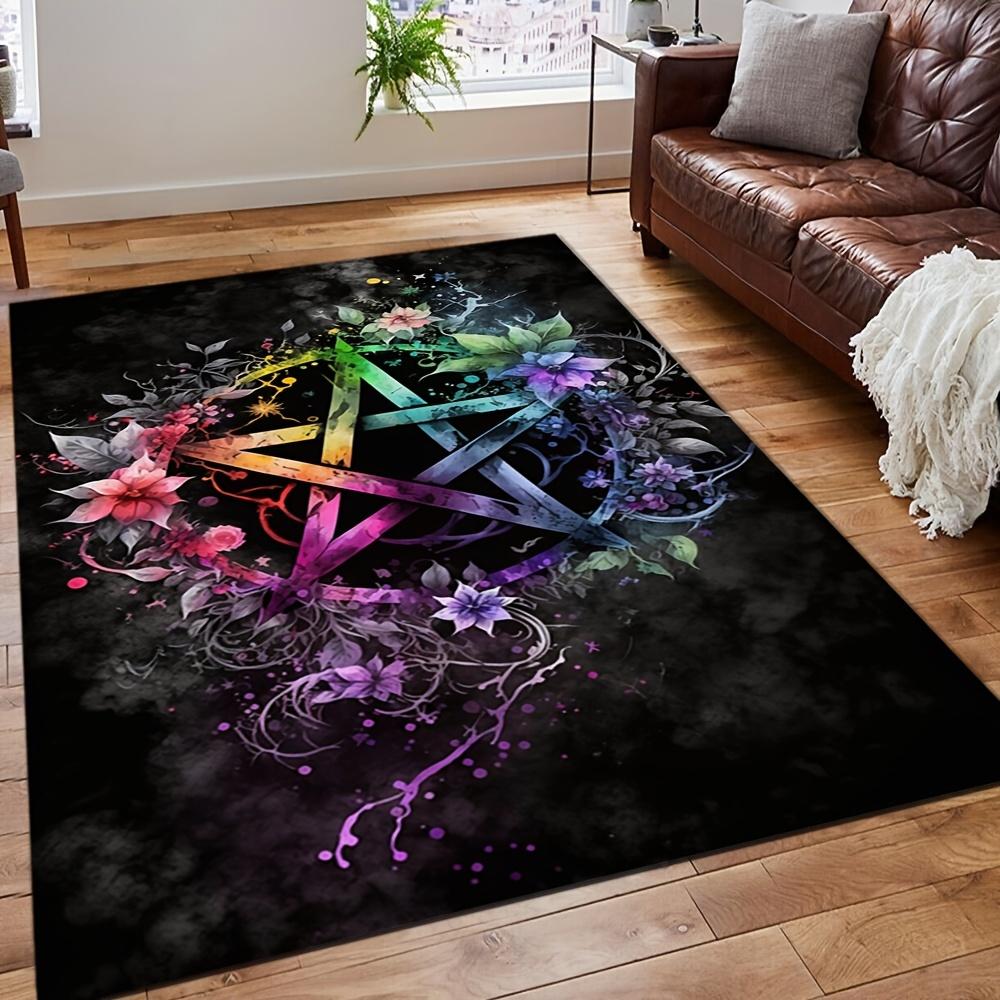 Halloween Pentagram Carpet for Living Room Decor Sofa Table Large Area Rugs Kitchen Hallway Balcony Rugs Bath Anti-slip Doormat