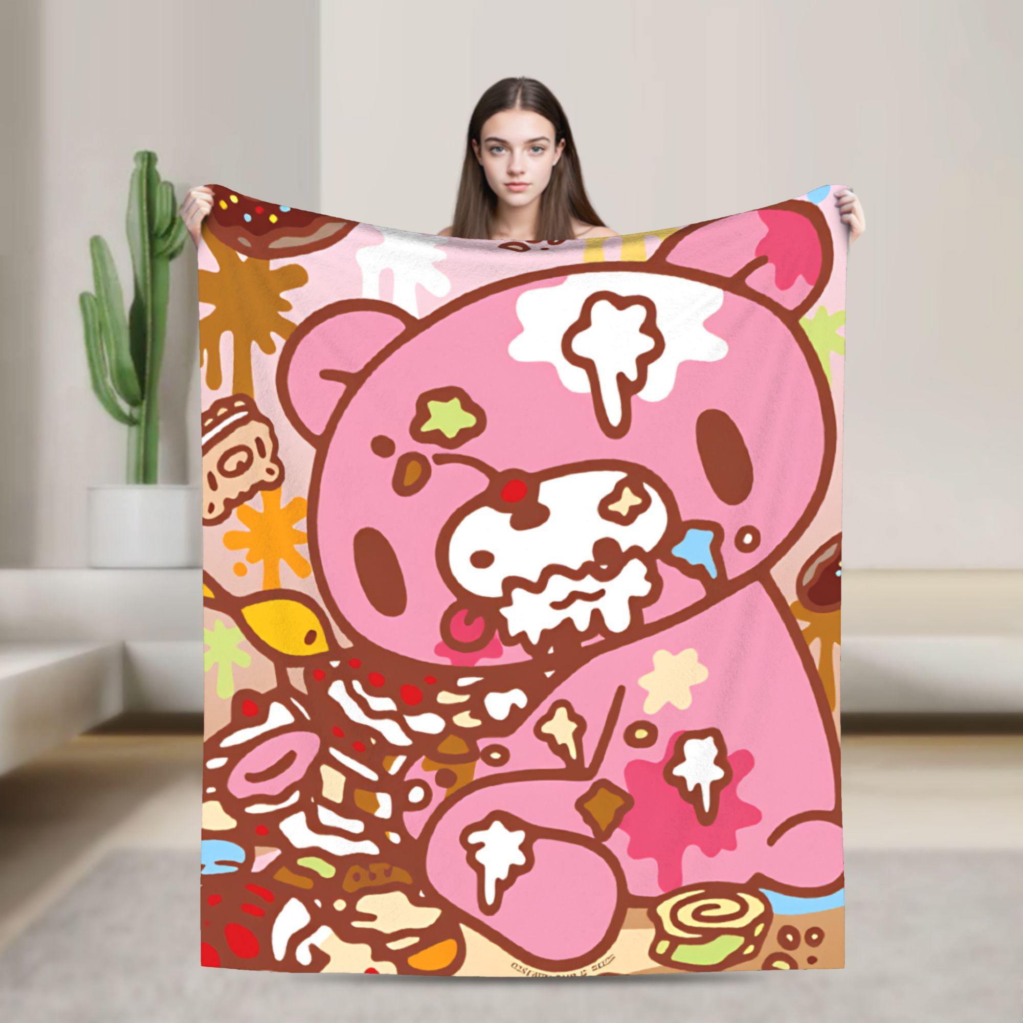 

Gloomy Bear Blankets Quality Warm Soft Kawaii Throw Blanket Winter Travel Office Living Room Novelty Bedspread 75x90cm