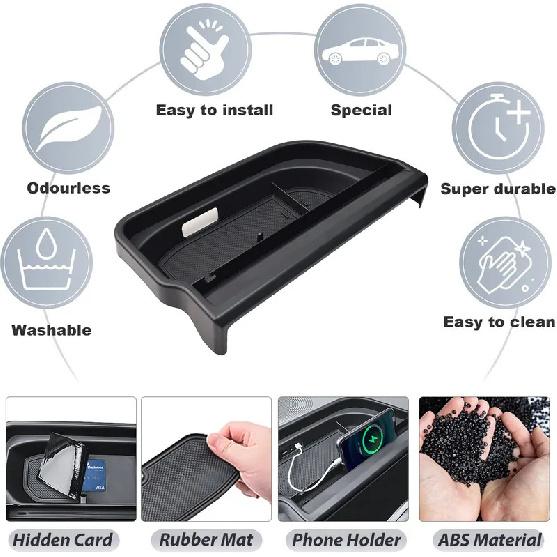 Organisateur de vide-poches de console centrale et de tableau de bord Pour 2025 Ford Bronco Sport Intérieur Tableau de bord Derrière l'écran Accessoires de rangement de voiture