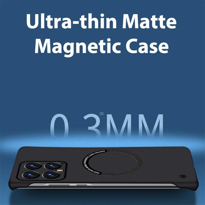 Frameless Slim For Magsafe Magnetic Case For Redmi Mi 14 13 12 11 10 Pro Ultra K70 K60 K50 Wireless Charging Matte Thin Cover