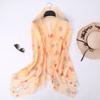 Korean Version of Summer Sun Protection Beach Towel Color Butterfly Printed Soft Yarn Scarf Women's Long Shawl Scarf
