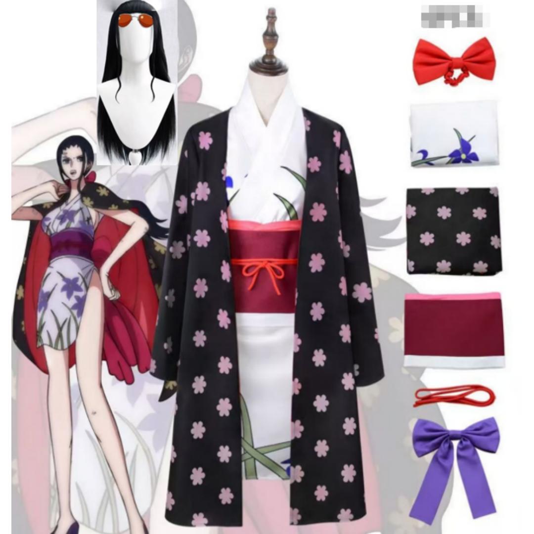 

The Piece King Ghost Island Chapter Dark Pattern Robin Kimono Cos Costume Anime Anime Nicole Robin Cosplay Costume XXXL