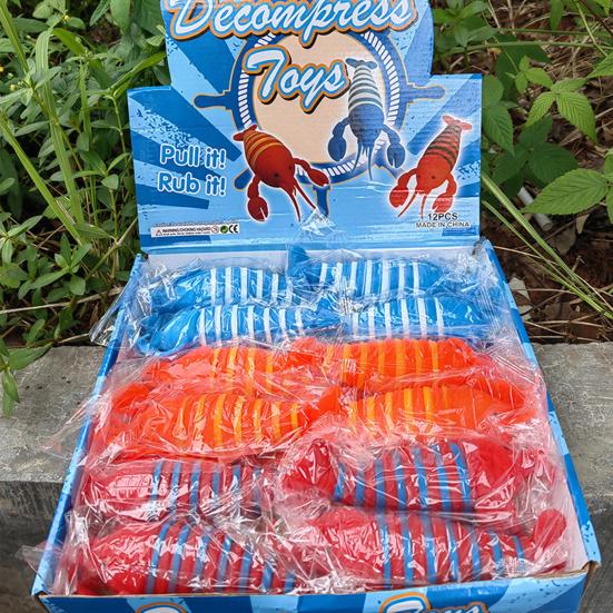 Squeezing Lobster Toy Cute Colorful Simulation Animal Doll Pinch Toy Anxiety-Relief Soft Plastic Squeeze Fidget Squishes Decompression Toy Boys Girls