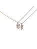 1pc Rose Gold Pink Diamond Rose Necklace  Minimalist Fashion Jewelry, Stylish Pendant Chain Suitable for Daily Wear, Party & Gat