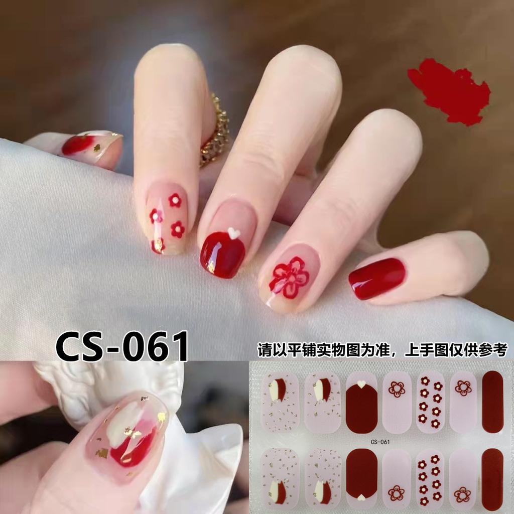 CS voděodolný a nepečlivý gelový lak na nehty film vše lepí Japonský a korejský větrný jarní a letní balicí papír na nehty balicí papír