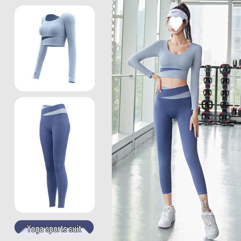 Completo da Yoga Donna Senza Cuciture – Asciugatura Rapida, Controllo Addominale, Pantaloni Lunghi per Corsa, Fitness Indoor e Danza