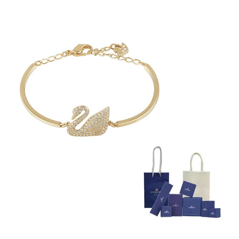 Swarovski Swan Crystal Bracelets Womens Gold