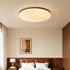 Retro Walnut Zen Ceiling Light with Song Dynasty Silk Aesthetics