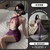Skinny neck lace sexy underwear female sexy secretary uniform soft yarn nightdress pure desire hip skirt set