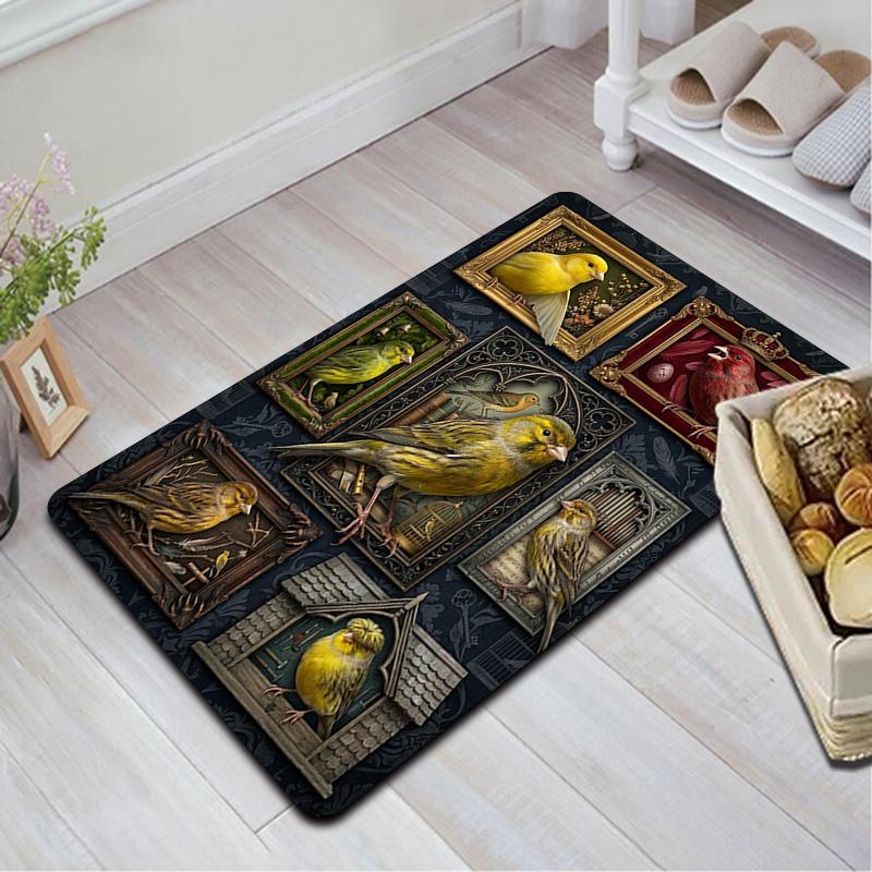 Canary Collection Pattern Rug Floor Mat for Living Room or Bedroom Soft and Comfortable Carpet a Gift for Birthday and Holiday.