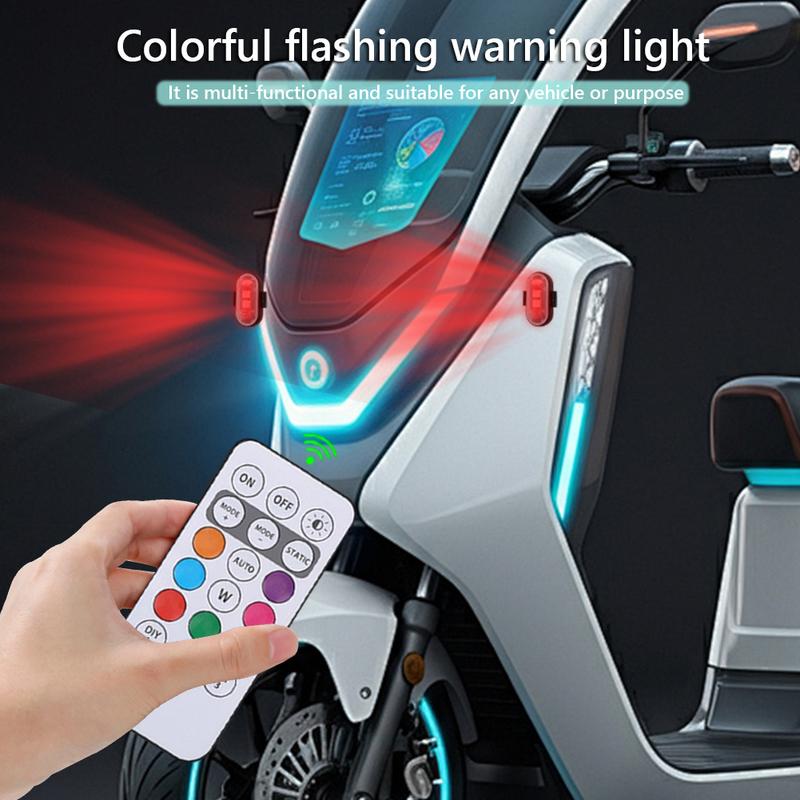 Wireless LED Strobe Lights IP65 Waterproof Car Decor Atmosphere Light Rechargeable for Car Drone Truck Motorcycle Aircraft Bike