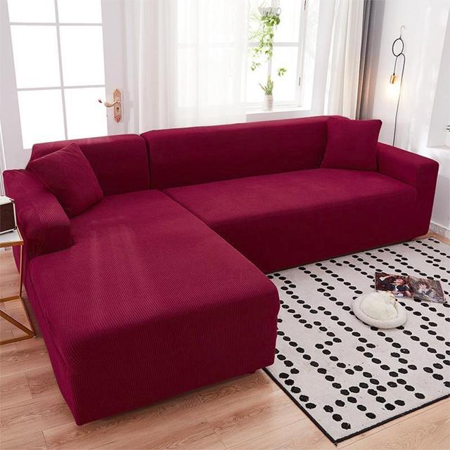 Dicker Sofabezug, bedruckt, elastisch, für Wohnzimmer, Ecksofa, L-Form, Couchbezug, Heimdekoration, 1/2/3/4-Sitzer