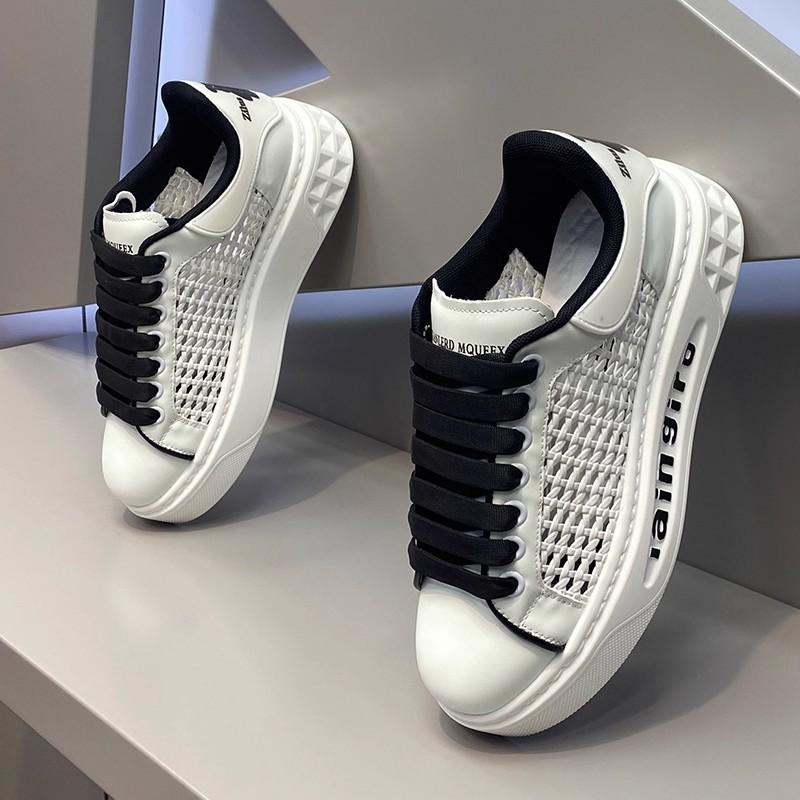 Summer Madam Sneaker Casual Men Designer Easy Matching Board Shoes Leather Mesh Breathable Sport Shoes