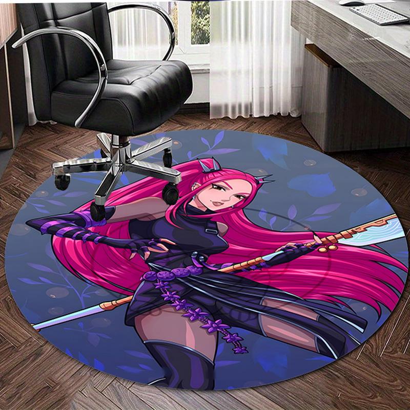 1pc KPop Demon Hunters MIRA2 Design Printed Area Round Carpet for Bedroom Living Room Home Decor Rugs Mat Non Slip Mat Rug for Bedside