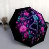 1pc Dancing Skeletons Automatic Practical Umbrella Design, Cute Cartoon Pattern, Portable Outdoor Umbrella, Perfect A037