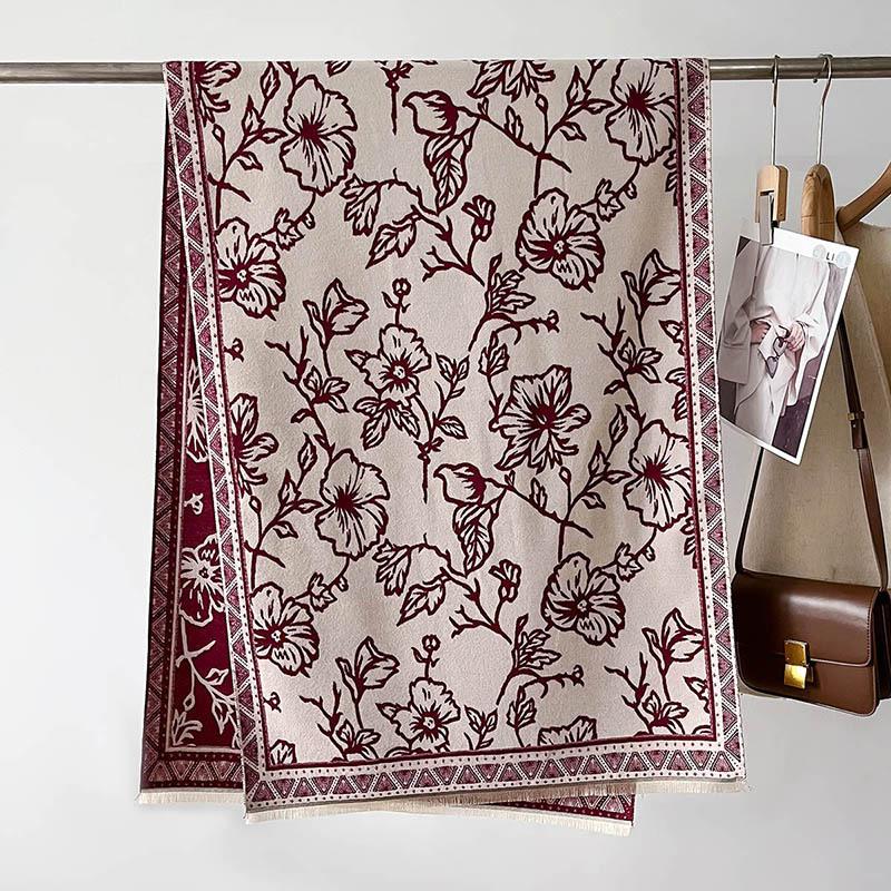 Autumn and Winter Student Scarf Women's High-end Fashion Printed Scarf Shawl