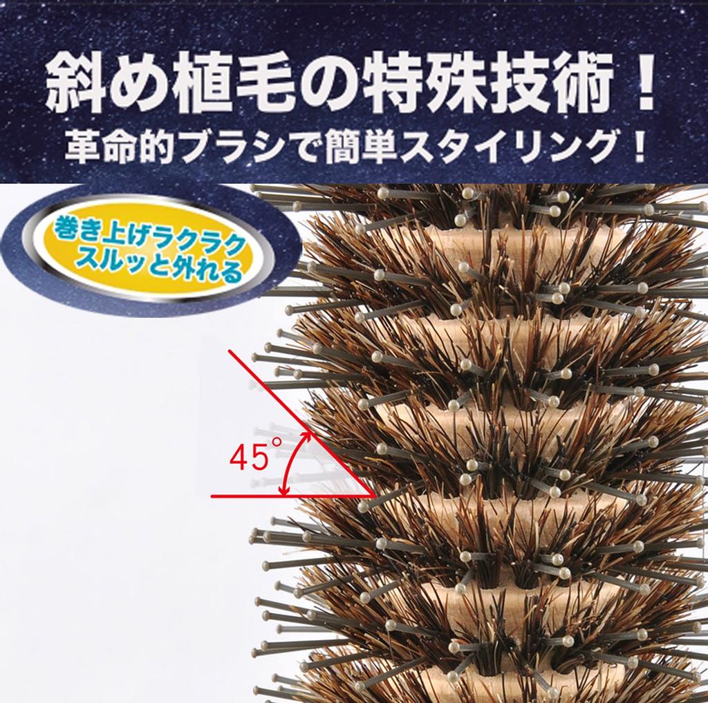 Kinugawa Company Nylon Roll Natural Pig Snadno se nanáší W Kudrnaté Průměr L Go Lesklé 2850M Kartáč a vlasy, vlasy, zachycování, vločkování, vlasy, kudrnaté, rovné, snadné