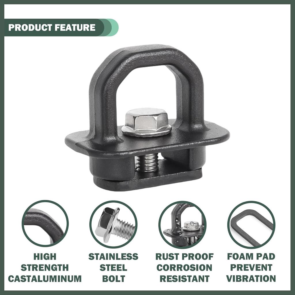 Aluminum Tie Down Anchors Truck Bed Side Wall Anchor Fit for 2007-2023 Chevy Silverado GMC Sierra 2015-2023 Chevy Colorado GMC Canyon Truck Bed Car