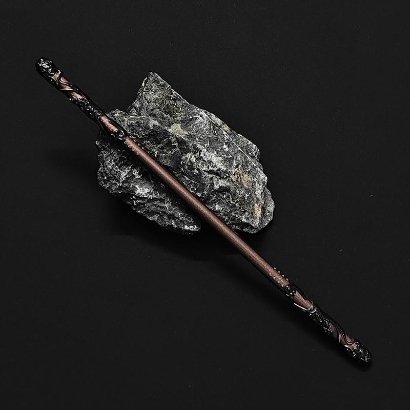 22cm Schwarze Mythologie Wukong Spiel-Peripheriegerät Ganzmetall-Handwerk Affenkönig Ruyi Goldener Stab Ornament Modell Dekoration Spielzeug Geschenk